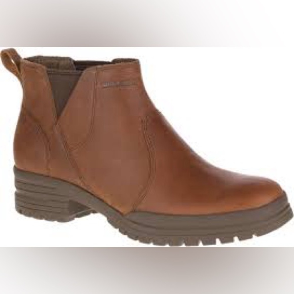 Merrell city leaf Chelsea boots brown leather women’s size 7 casual neutral